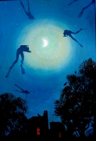 Moonlight. Dream divers, Acrylic, 2015